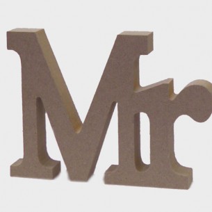 ΞΥΛΙΝΟ Mr & Mrs, ΓΡΑΜΜΑΤΑ MR 15x11cm MDF 0519382