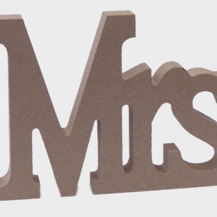 ΞΥΛΙΝΟ Mr & Mrs, ΓΡΑΜΜΑΤΑ MRs 15x11cm MDF 0519383