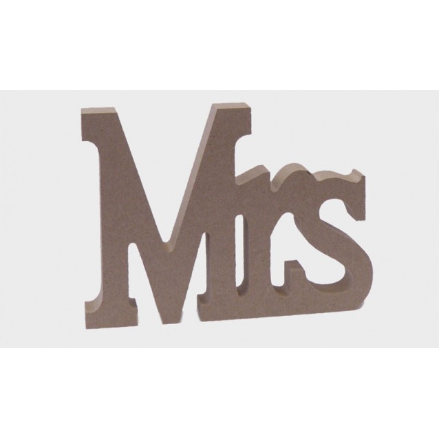 ΞΥΛΙΝΟ Mr & Mrs, ΓΡΑΜΜΑΤΑ MRs 15x11cm MDF 0519383